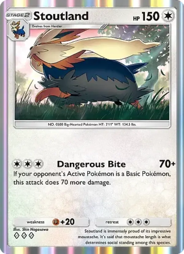 Stoutland Rare rarity Mega Rising Pokémon card price