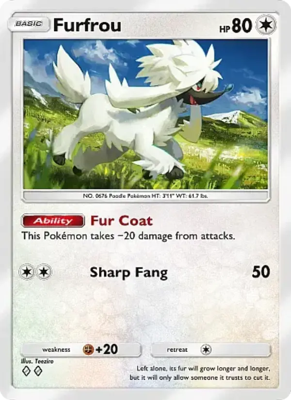 Furfrou Rare rarity Mega Rising Pokémon card price