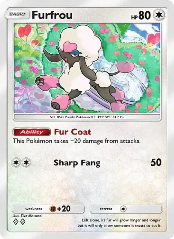 Furfrou Rare rarity Mega Rising Pokémon card price