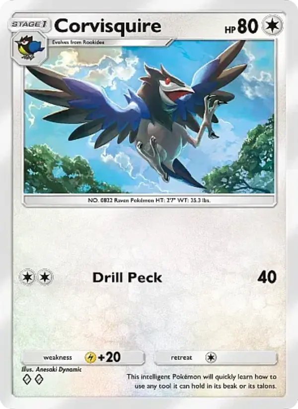 Corvisquire Rare rarity Mega Rising Pokémon card price