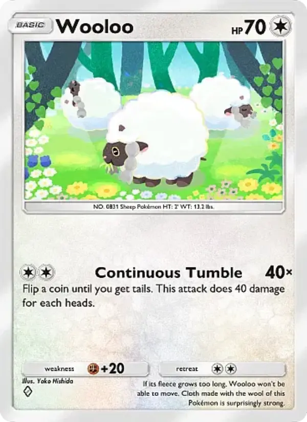 Wooloo Rare rarity Mega Rising Pokémon card price