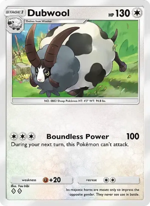 Dubwool Rare rarity Mega Rising Pokémon card price