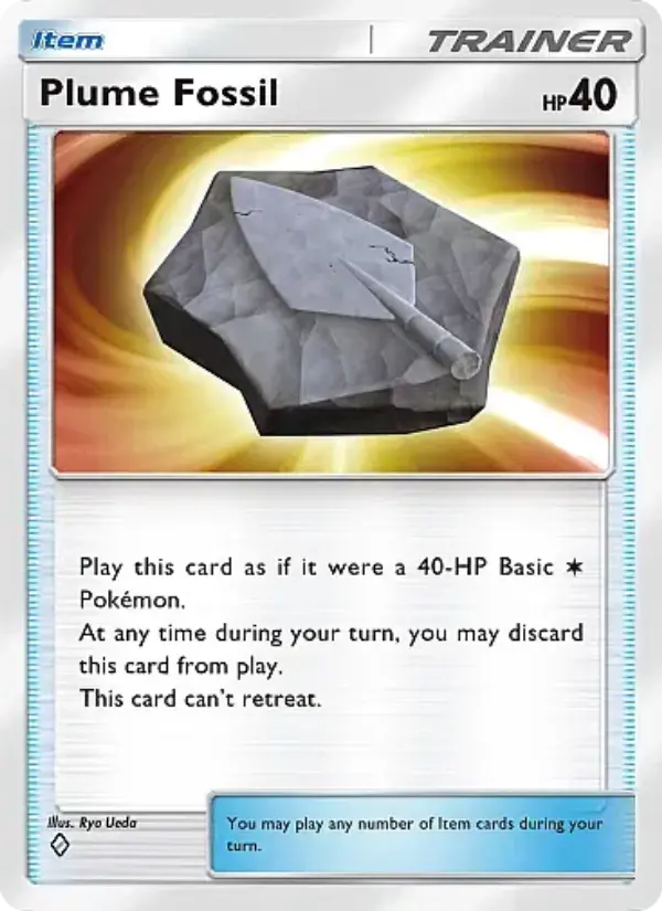 Plume Fossil Rare rarity Mega Rising Pokémon card price