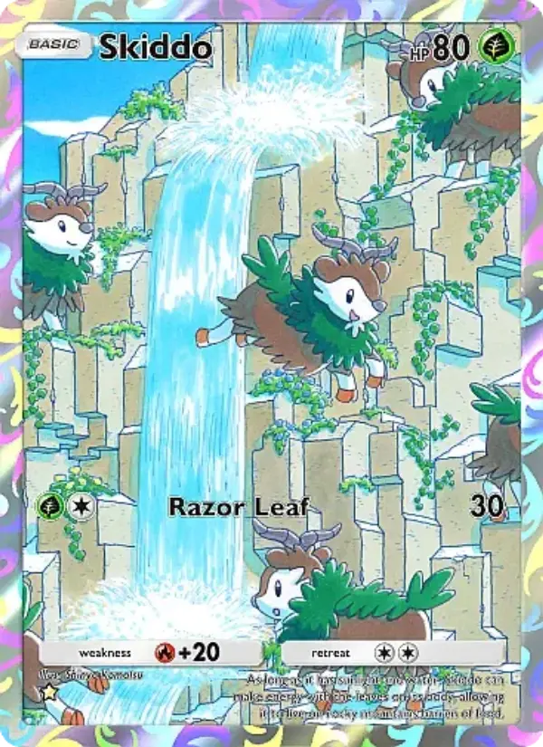 Skiddo Secret Rare rarity Mega Rising Pokémon card price