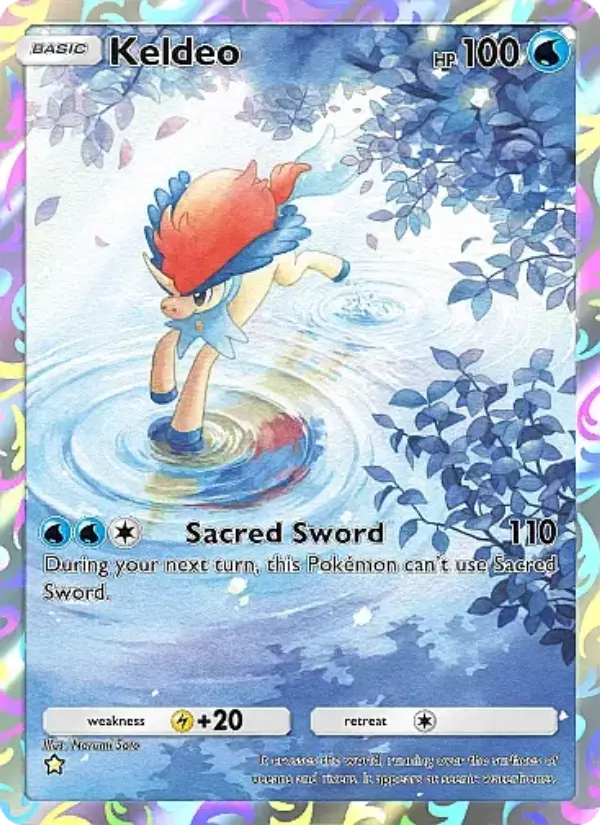 Keldeo Secret Rare rarity Mega Rising Pokémon card price