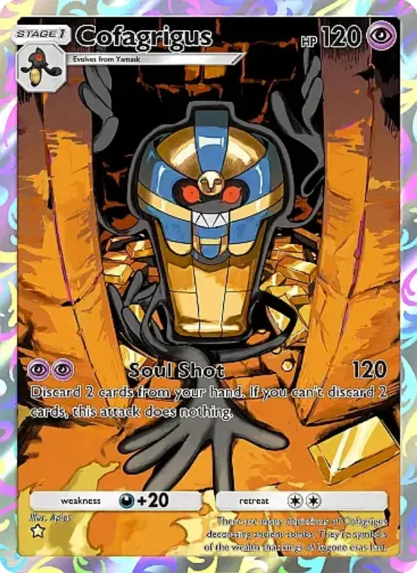 Cofagrigus Secret Rare rarity Mega Rising Pokémon card price