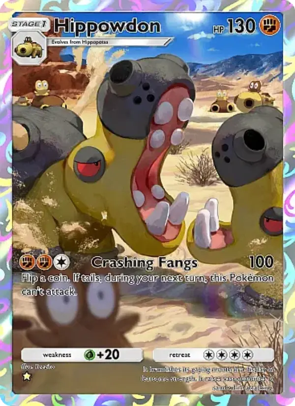 Hippowdon Secret Rare rarity Mega Rising Pokémon card price