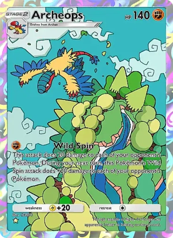 Archeops Secret Rare rarity Mega Rising Pokémon card price