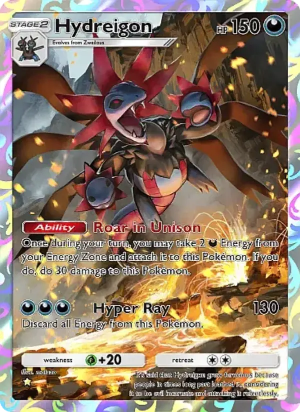 Hydreigon Secret Rare rarity Mega Rising Pokémon card price