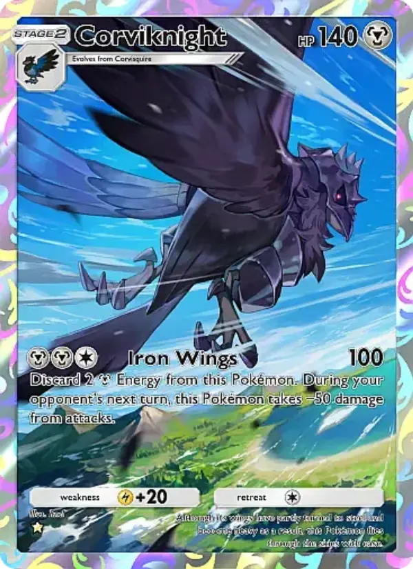 Corviknight Secret Rare rarity Mega Rising Pokémon card price