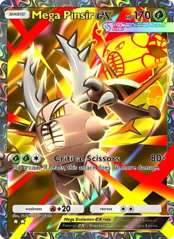 Mega Pinsir ex Secret Rare rarity Mega Rising Pokémon card price