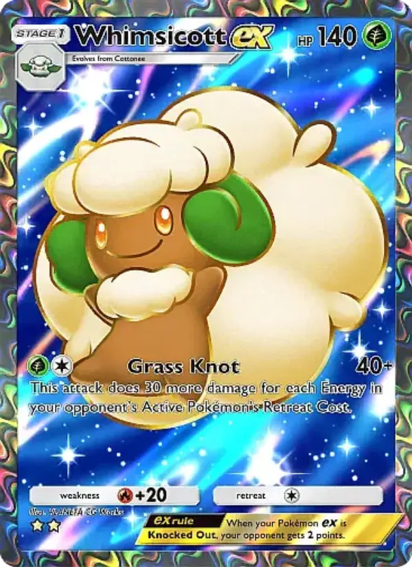 Whimsicott ex Secret Rare rarity Mega Rising Pokémon card price