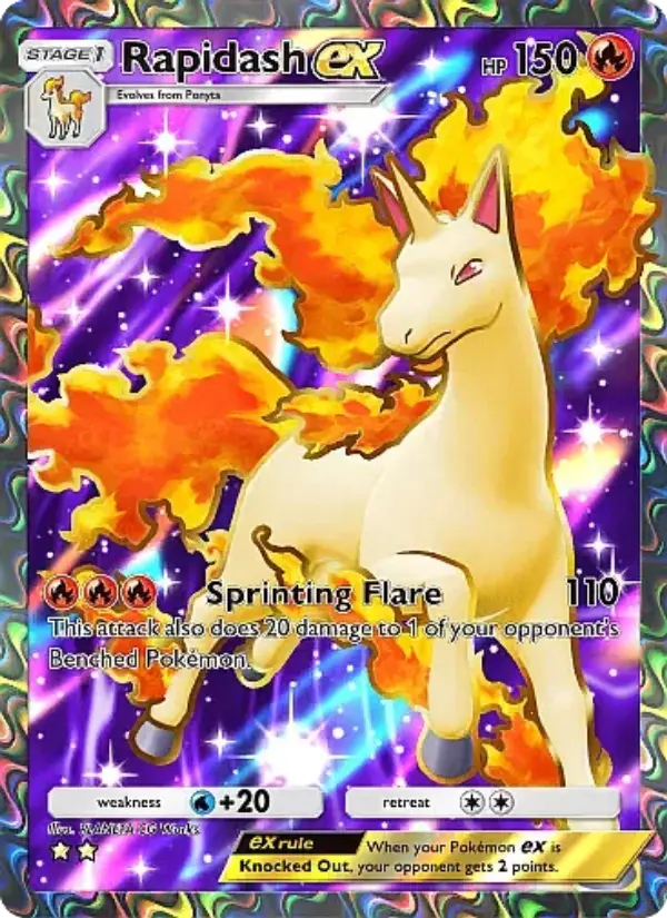 Rapidash ex Secret Rare rarity Mega Rising Pokémon card price