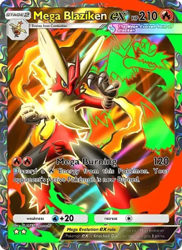 Mega Blaziken ex Secret Rare rarity Mega Rising Pokémon card price