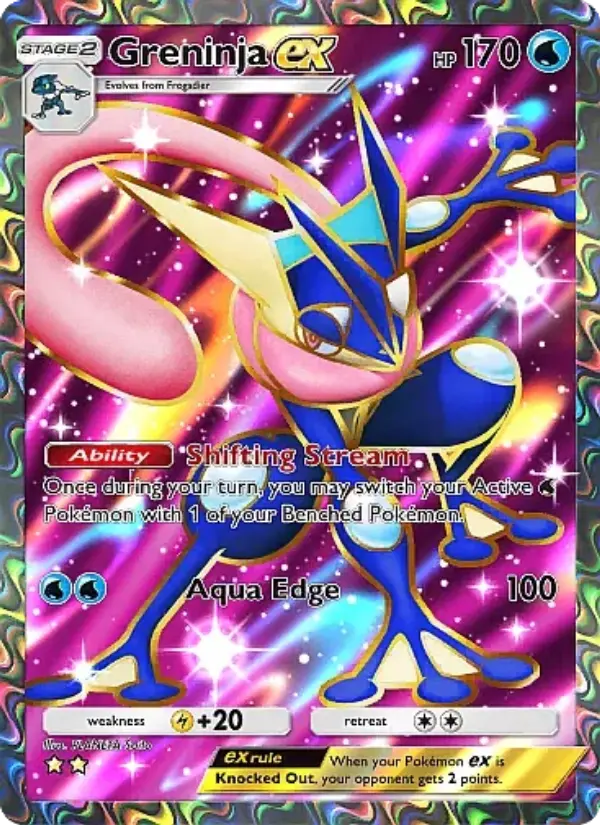 Greninja ex Secret Rare rarity Mega Rising Pokémon card price