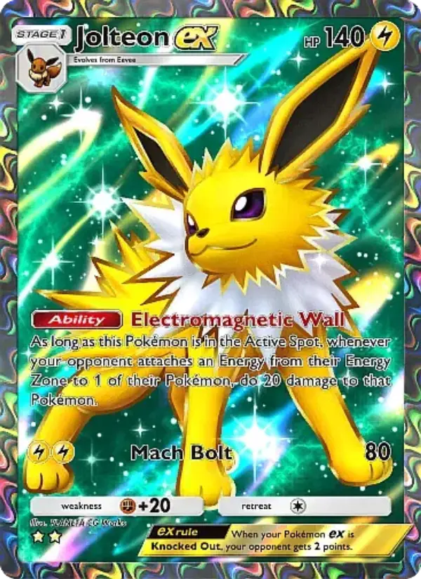 Jolteon ex Secret Rare rarity Mega Rising Pokémon card price