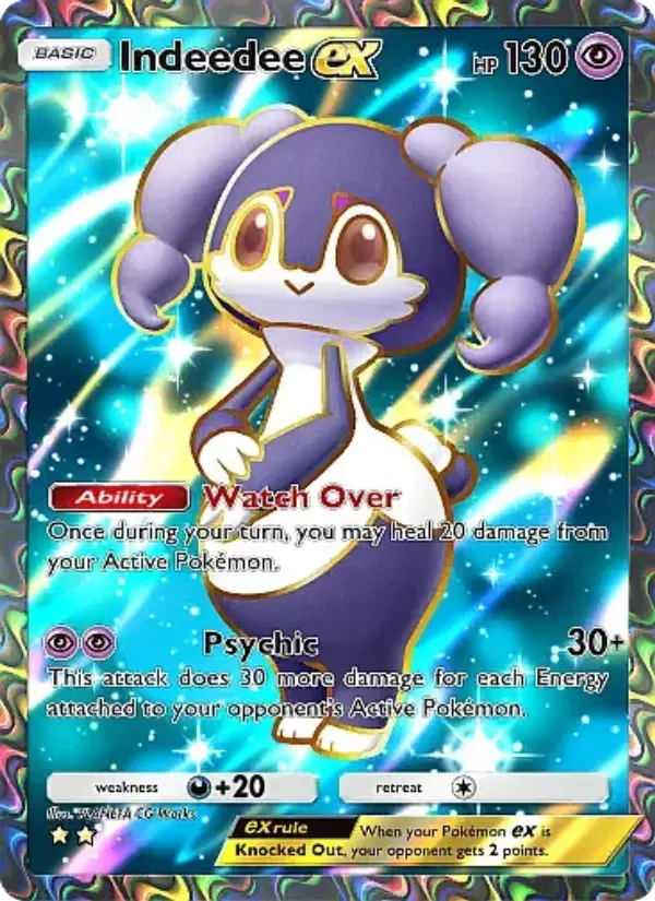 Indeedee ex Secret Rare rarity Mega Rising Pokémon card price