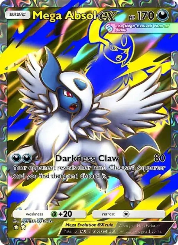 Mega Absol ex Secret Rare rarity Mega Rising Pokémon card price