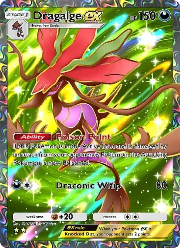 Dragalge ex Secret Rare rarity Mega Rising Pokémon card price