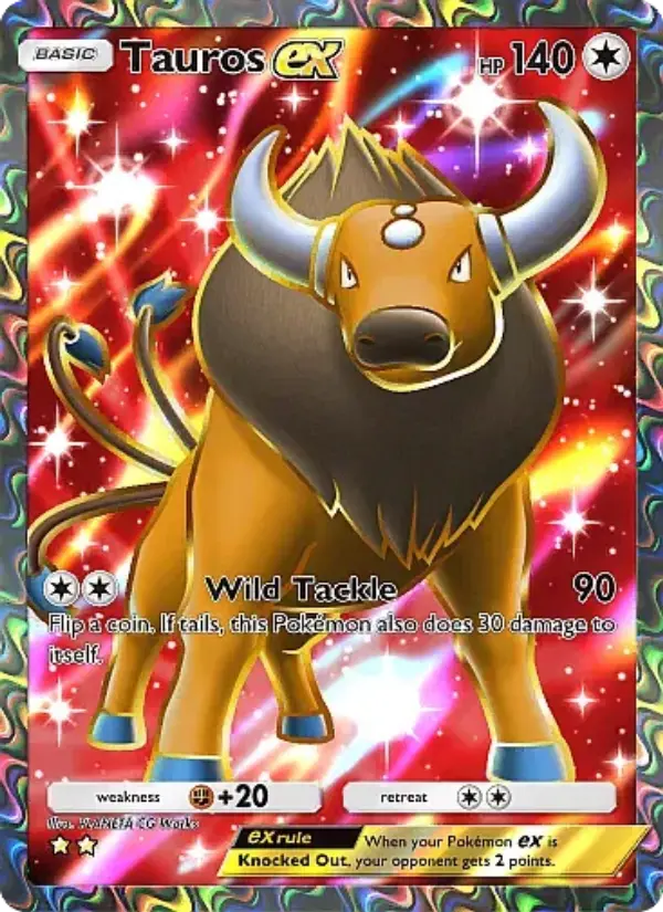 Tauros ex Secret Rare rarity Mega Rising Pokémon card price