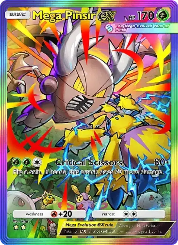 Mega Pinsir ex Secret Rare rarity Mega Rising Pokémon card price