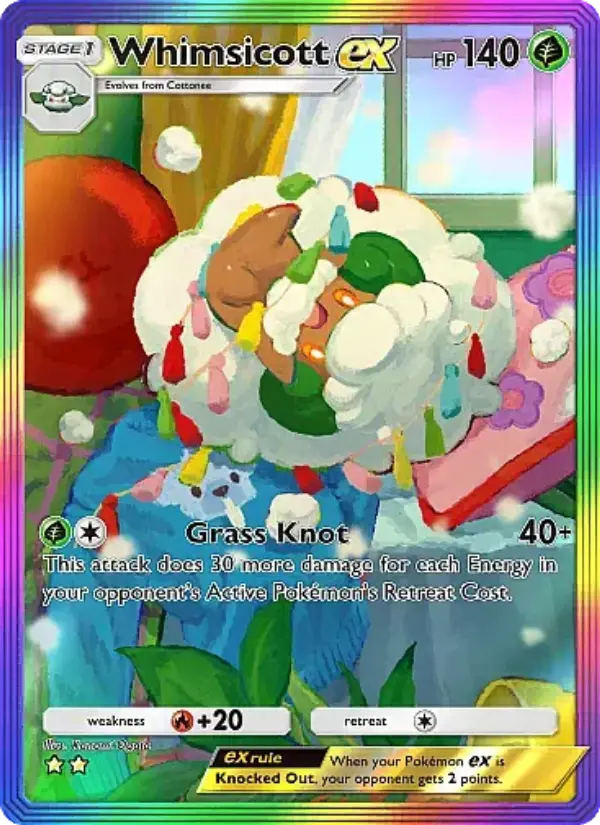 Whimsicott ex Secret Rare rarity Mega Rising Pokémon card price