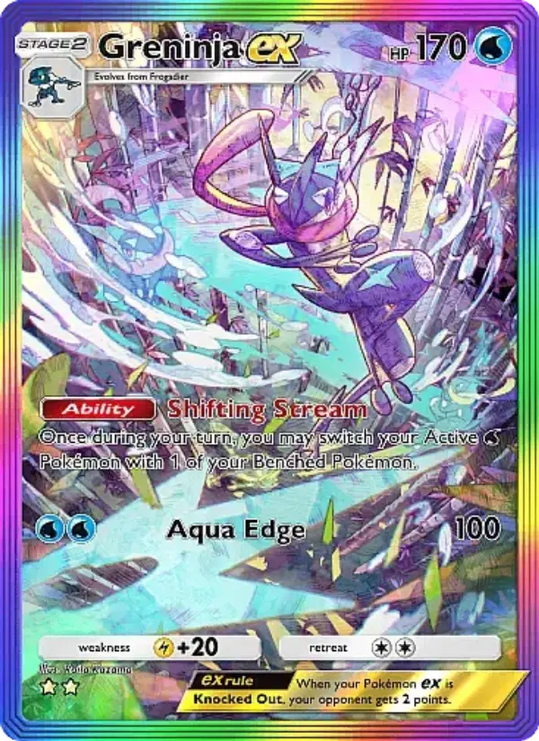 Greninja ex Secret Rare rarity Mega Rising Pokémon card price