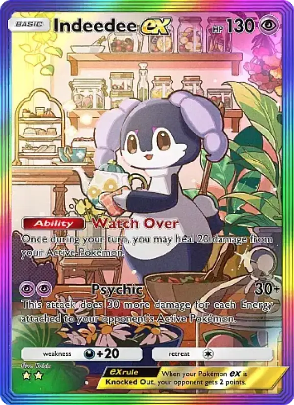 Indeedee ex Secret Rare rarity Mega Rising Pokémon card price