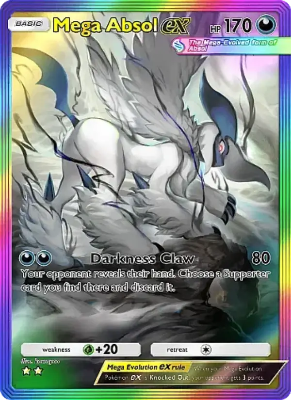 Mega Absol ex Secret Rare rarity Mega Rising Pokémon card price