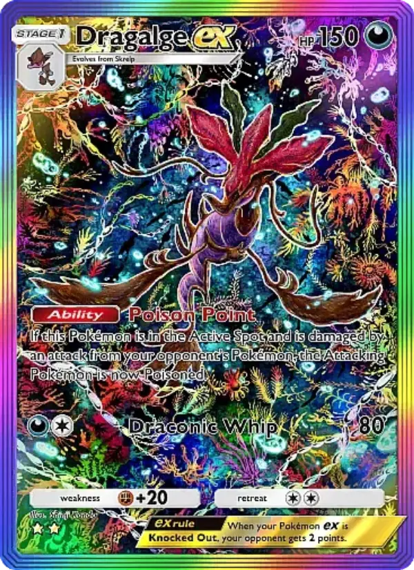 Dragalge ex Secret Rare rarity Mega Rising Pokémon card price
