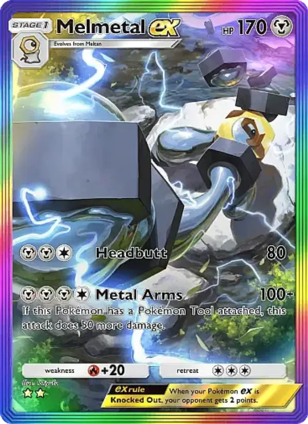 Melmetal ex Secret Rare rarity Mega Rising Pokémon card price