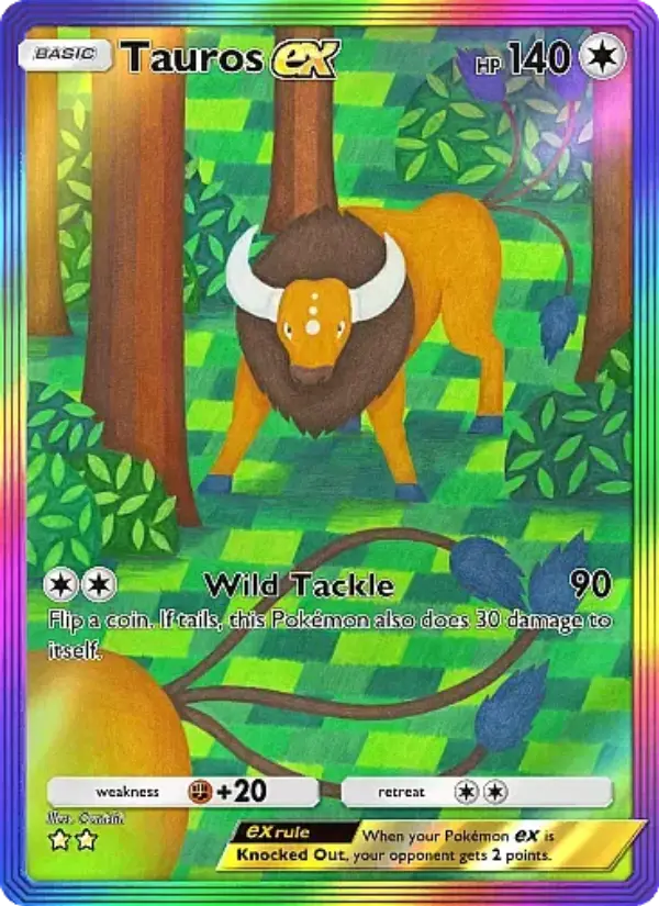 Tauros ex Secret Rare rarity Mega Rising Pokémon card price