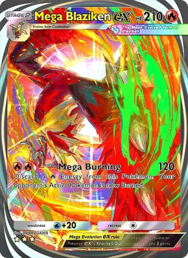 Mega Blaziken ex Secret Rare rarity Mega Rising Pokémon card price