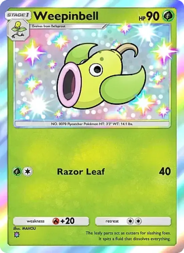 Weepinbell Secret Rare rarity Mega Rising Pokémon card price
