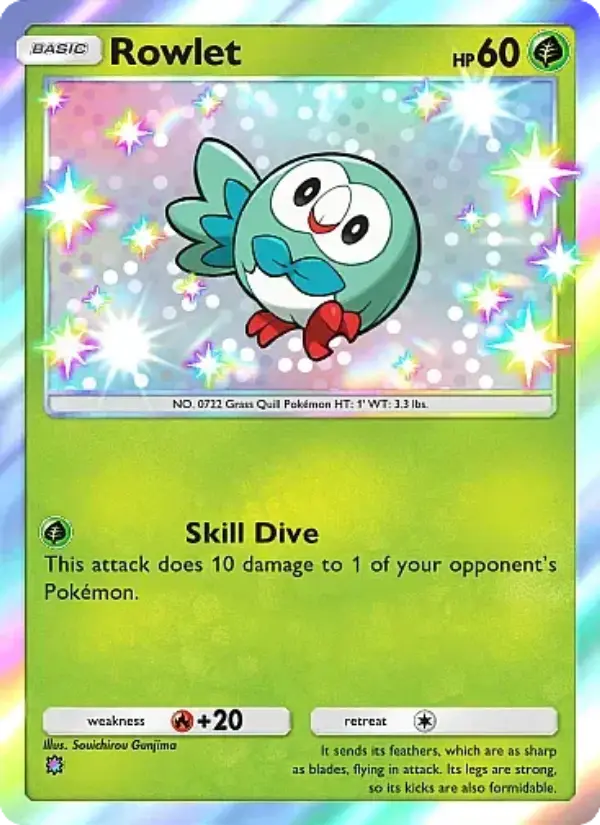 Rowlet Secret Rare rarity Mega Rising Pokémon card price
