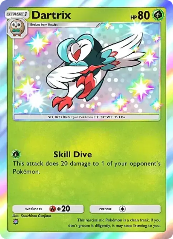 Dartrix Secret Rare rarity Mega Rising Pokémon card price