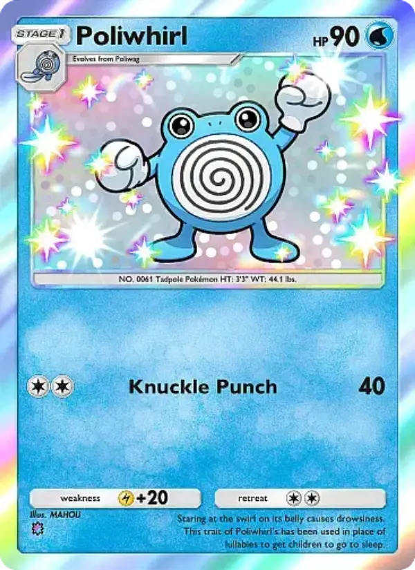 Poliwhirl Secret Rare rarity Mega Rising Pokémon card price