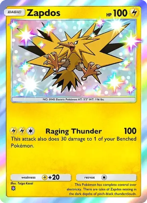 Zapdos Secret Rare rarity Mega Rising Pokémon card price