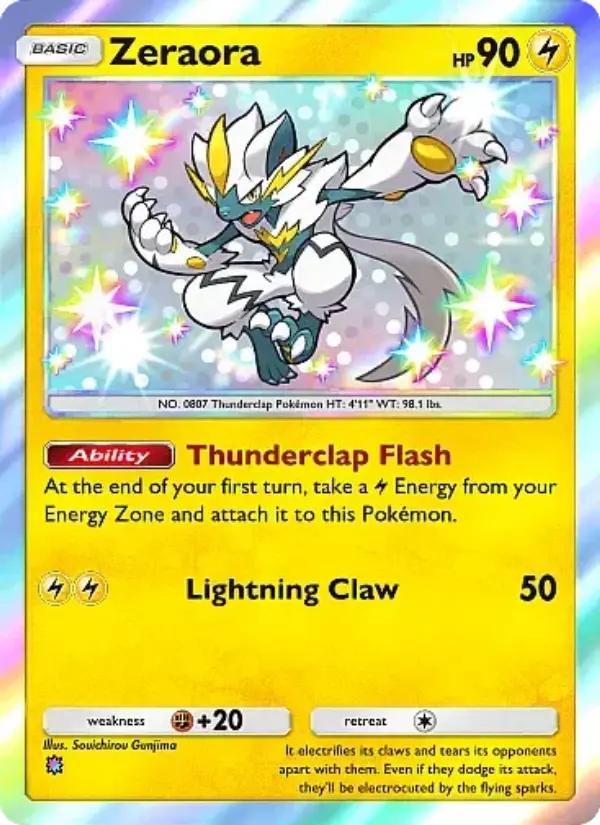 Zeraora Secret Rare rarity Mega Rising Pokémon card price