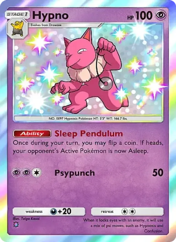Hypno Secret Rare rarity Mega Rising Pokémon card price