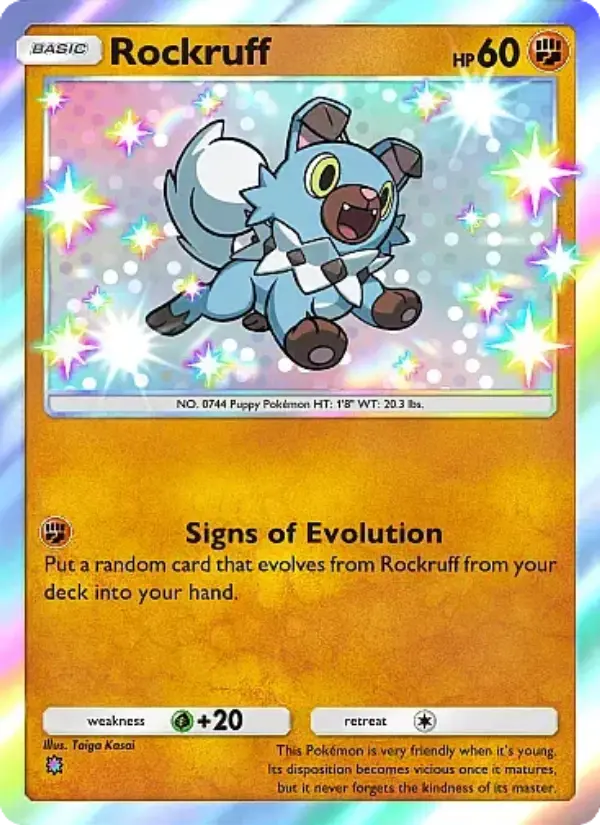 Rockruff Secret Rare rarity Mega Rising Pokémon card price