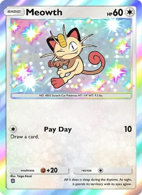 Meowth Secret Rare rarity Mega Rising Pokémon card price