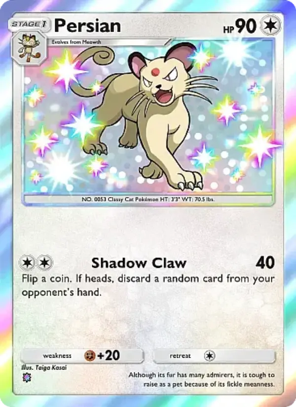 Persian Secret Rare rarity Mega Rising Pokémon card price