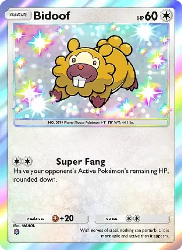 Bidoof Secret Rare rarity Mega Rising Pokémon card price