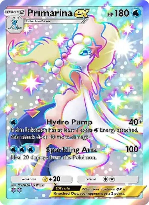 Primarina ex Secret Rare rarity Mega Rising Pokémon card price