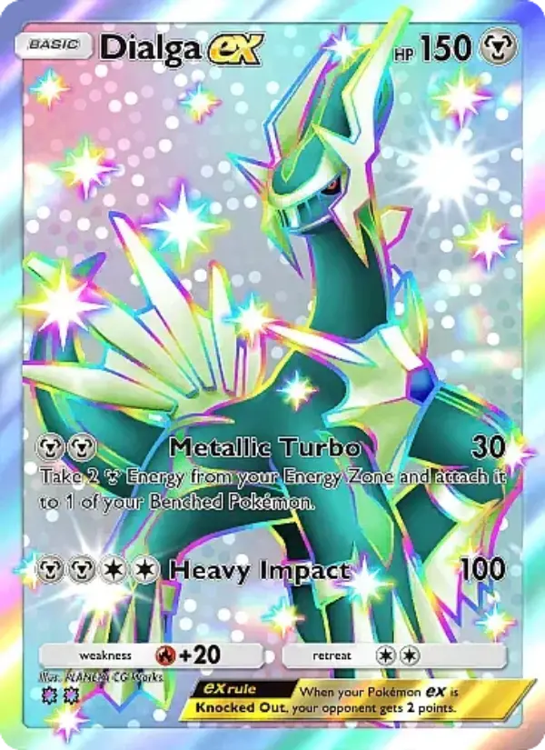 Dialga ex Secret Rare rarity Mega Rising Pokémon card price