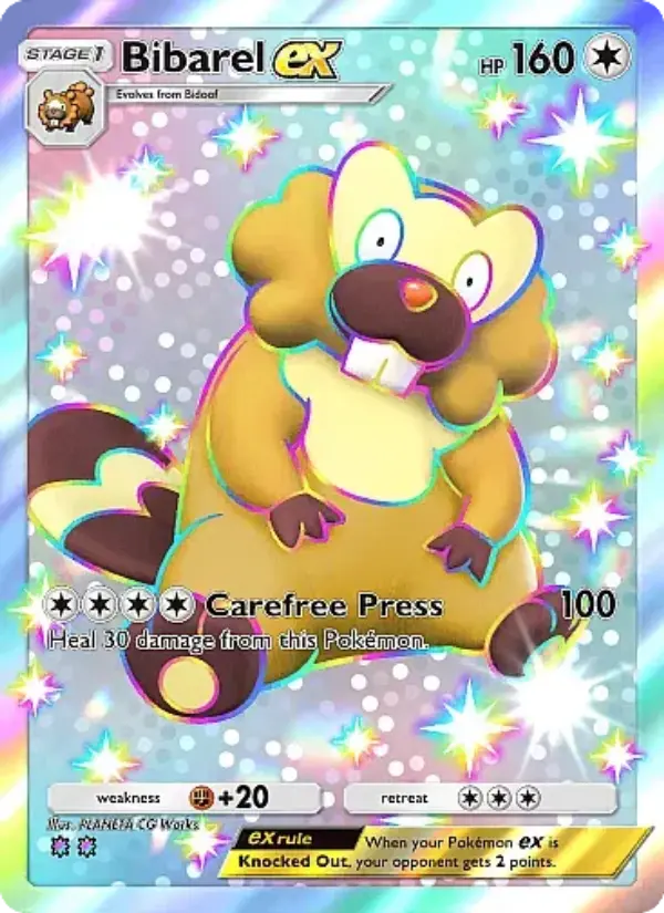 Bibarel ex Secret Rare rarity Mega Rising Pokémon card price