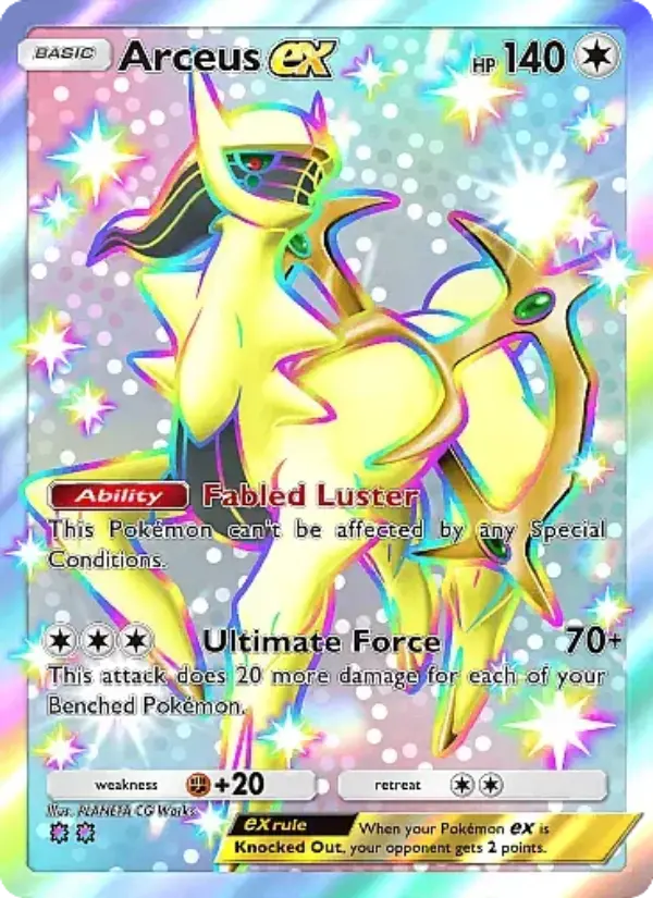 Arceus ex Secret Rare rarity Mega Rising Pokémon card price