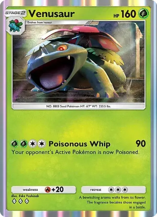 Venusaur Rare rarity Crimson Blaze Pokémon card price