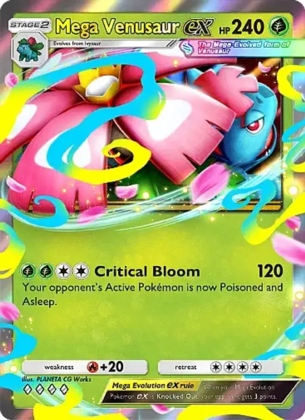 Mega Venusaur ex Rare rarity Crimson Blaze Pokémon card price